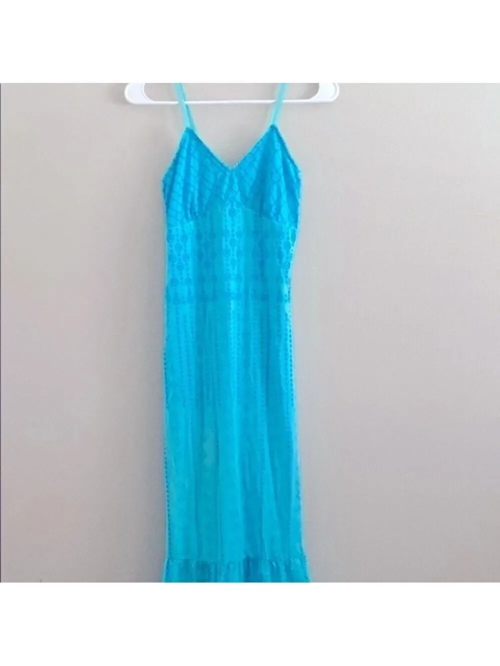 Y2K vintage Abercrombie & Fitch turquoise maxi dress